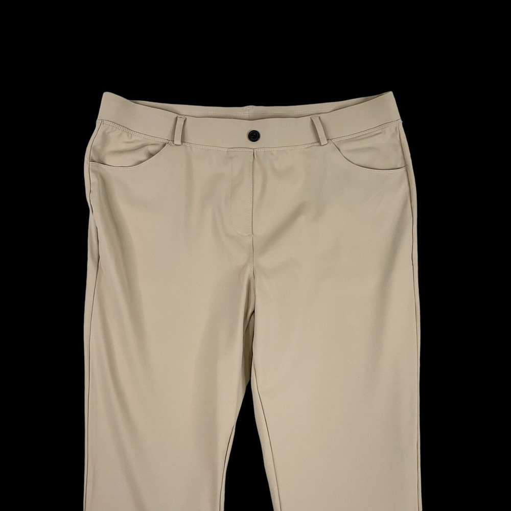 Baleaf Pants Women 2XLP Beige Elastic Waist Pull On Pockets Performance Stretch - Picture 3 of 16